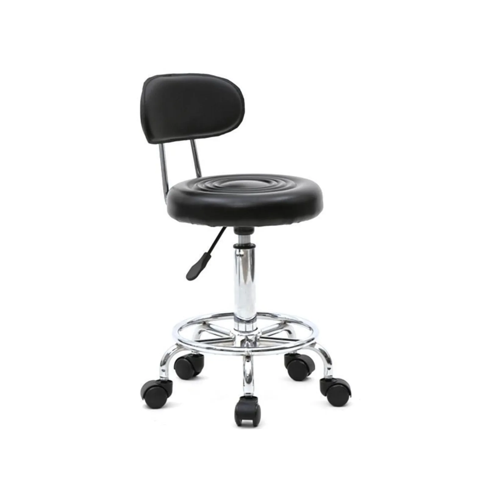 

Adjustable Hydraulic Rolling Swivel Salon Stool Chair with Wheels and Backrest United States