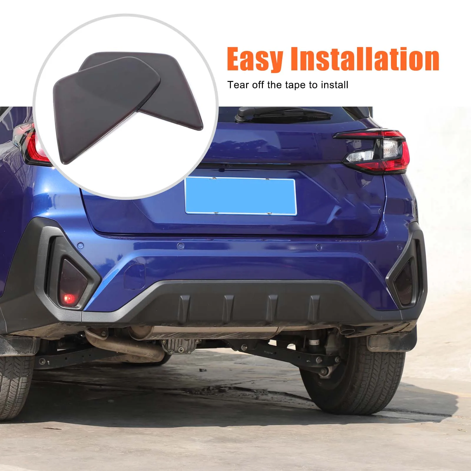 

2 piece set ABS black For Subaru Crosstrek 2024+ car rear fog light decorative cover sticker car exterior protection accessories