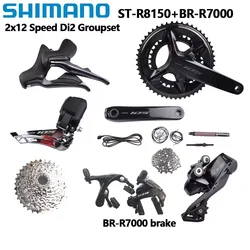 Shimano 105 2x12 Speed Di2 R7100 50-34T R7150 FD Rear Derailleur ST-R8150 R7000 Brake Caliper M7100 11-34T Road Bicycle Groupset