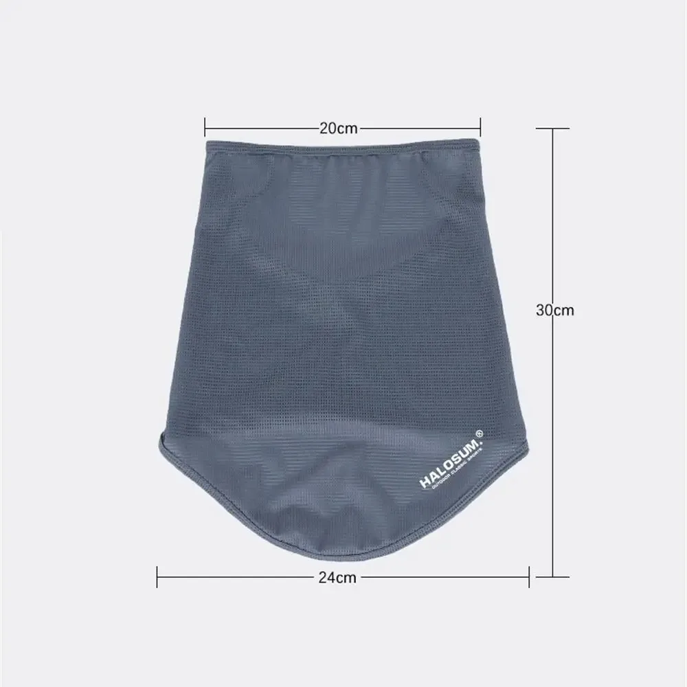 قناع دراجة قابل للتنفس يوميًا مقاوم للرياح والغبار بلون سادة للدراجات النارية وشاح من الحرير الجليدي بالاكلافا للصيف