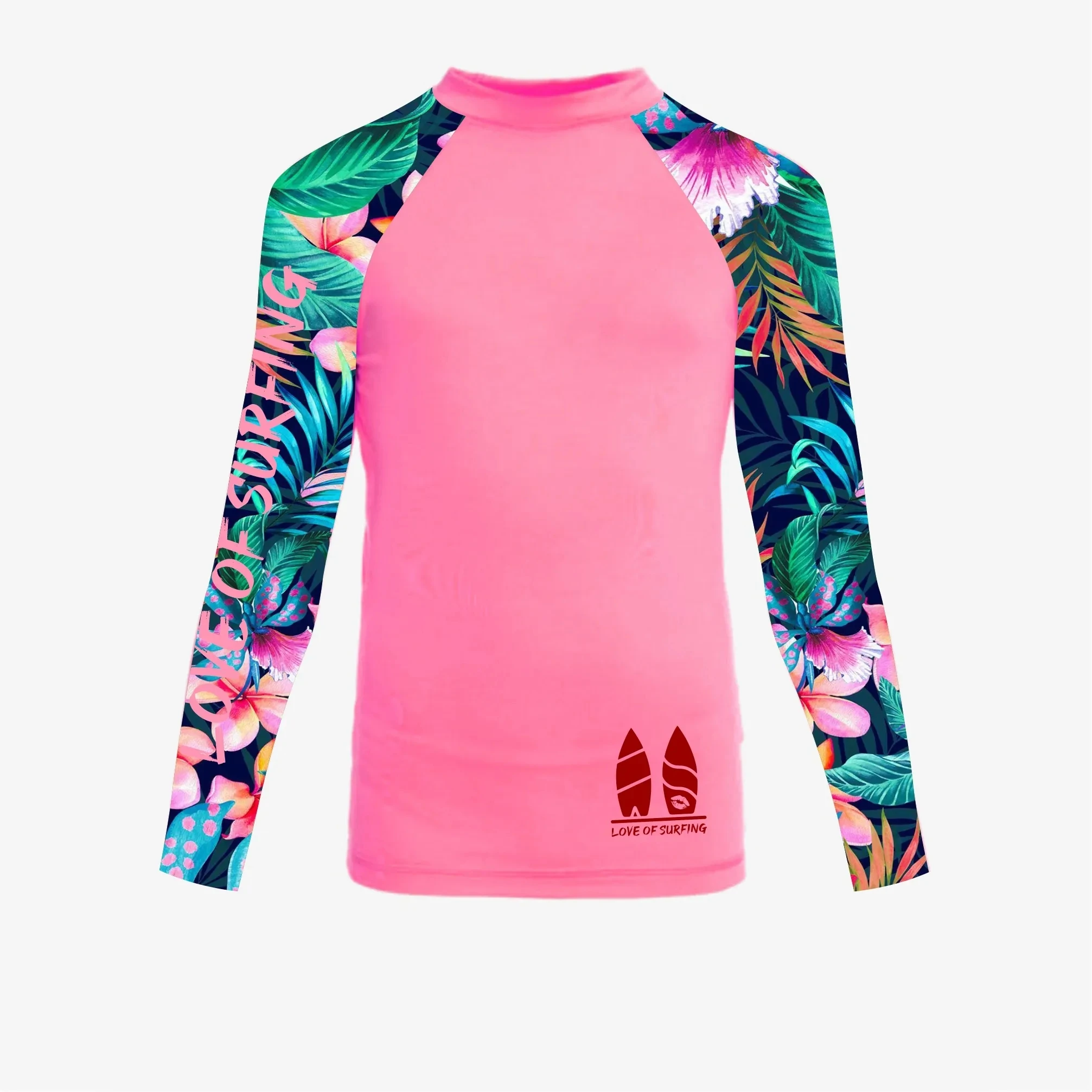 

Love Of Surfing Rashguard Swim Women's Long Sleeve Upf 50+ Shirts Lycra Surf Femme Beach Swimsuit Surfing Clothing Quick Dry Top