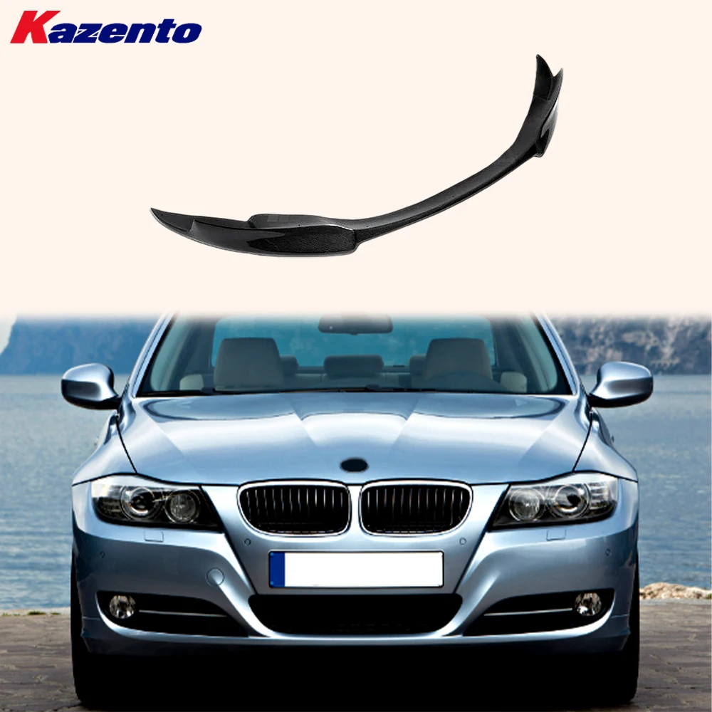 For BMW 3 Series E90 2009-2012 Sedan Carbon Fiber KZ Style Front Bumper Lip