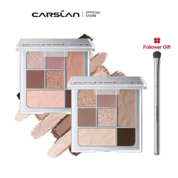 CARSLAN Soft Mist Essence Seven Color Eyeshadow Palette Long Lasting Glitter Shimmer Matte Eyes Makeup Cosmetics For Women