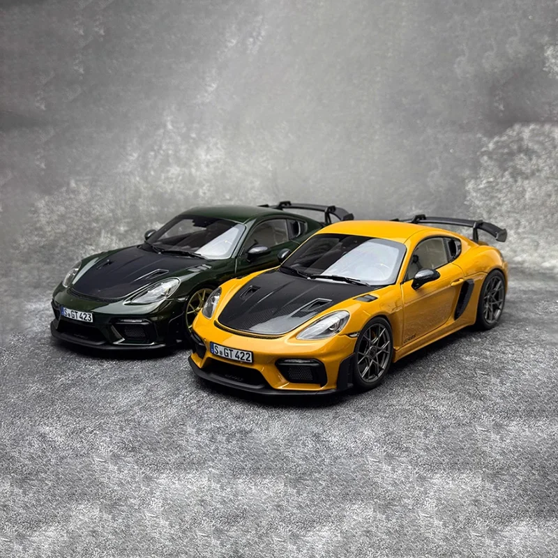 

Литой под давлением масштаб 1:18 718 GT4 Spyder RS 2023, модель спортивного автомобиля из сплава, готовый продукт, имитация коллекции игрушек, подарок, статическая модель