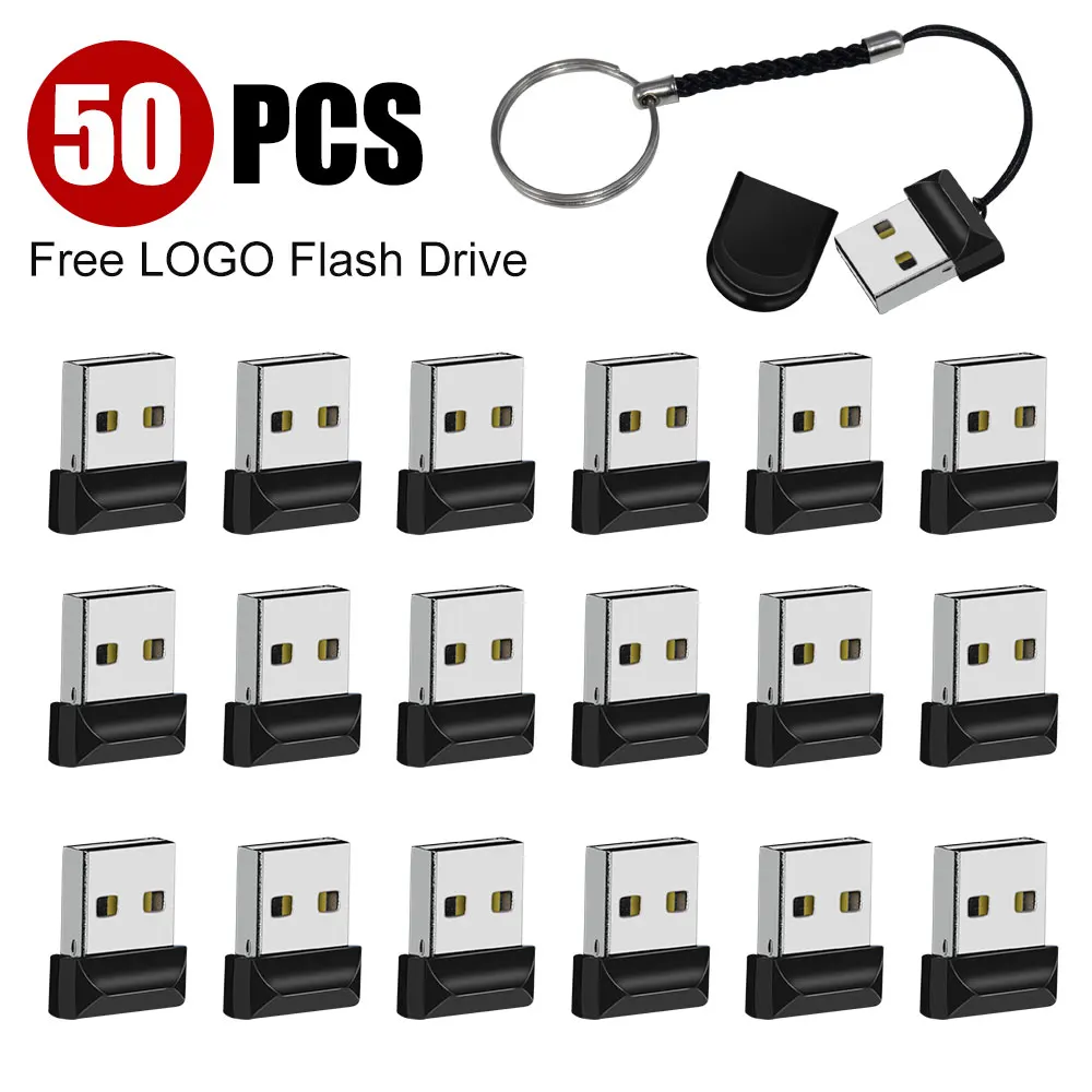 Unidad Flash Super Mini USB 2,0, Pendrive resistente al agua de 64GB, 32GB, 16GB, 8GB y 4GB, capacidad Real, 50 unidades por lote