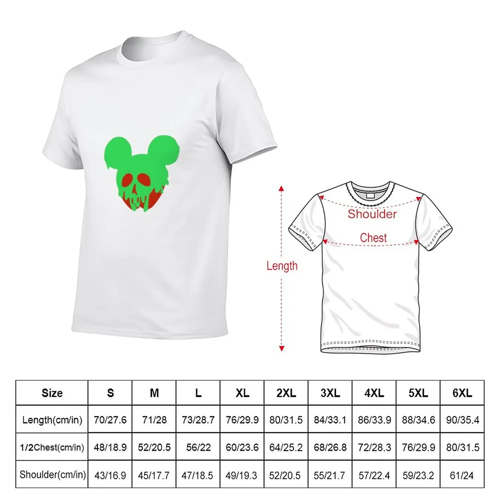 Spooky Mouse Apple T-Shirt cute clothes kawaii clothes mens big and tall t shirts