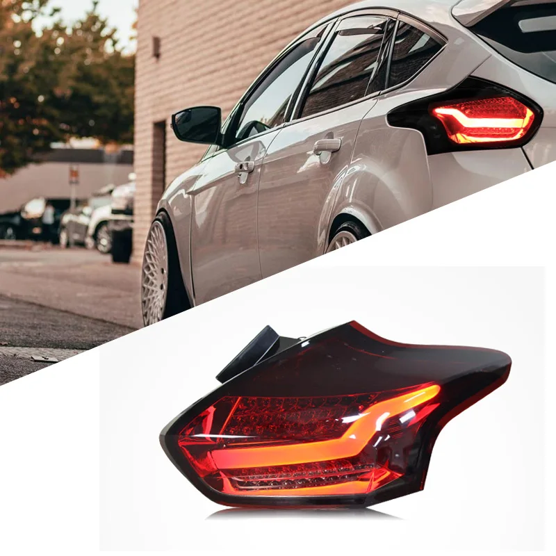 for Ford Focus 2015-2018 hatchback taillight assembly modified LED running lights streamer turn signal