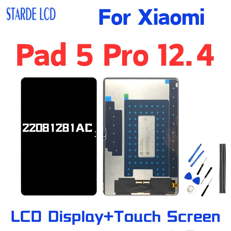 12.4 inch For Xiaomi Pad 5 Pro 12.4 MI PAD 5 Pro  LCD Display Touch Screen Assembly For XIAOMI Pad 5 Pro 22081281AC Replacement