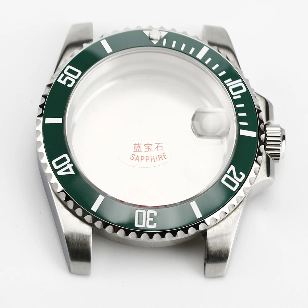 

Nh35 Case 40mm Watch Case Green Watch Bezel Sapphire Watch Case for SUB GMT Watch Mod NH3 NH35 NH36 NH73 NH38 Steel Waterproof