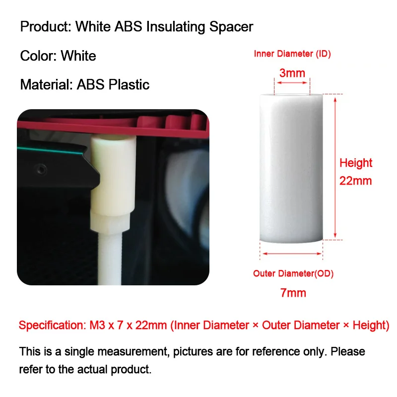 M3 M4 White ABS Nylon Spacers Round Hollow PCB Support Standoffs Insulating Columns Electronic Hardware Fasteners 2-50mm