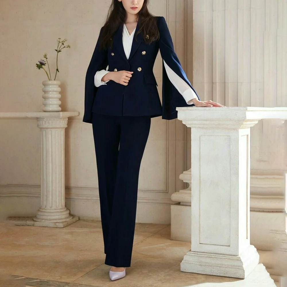 

Elegant Women Suit 2 Pieces Jacket Pants Stylish Gorgeous Formal Office Female Clothing Customized Luxury Conjuntos De Mujer