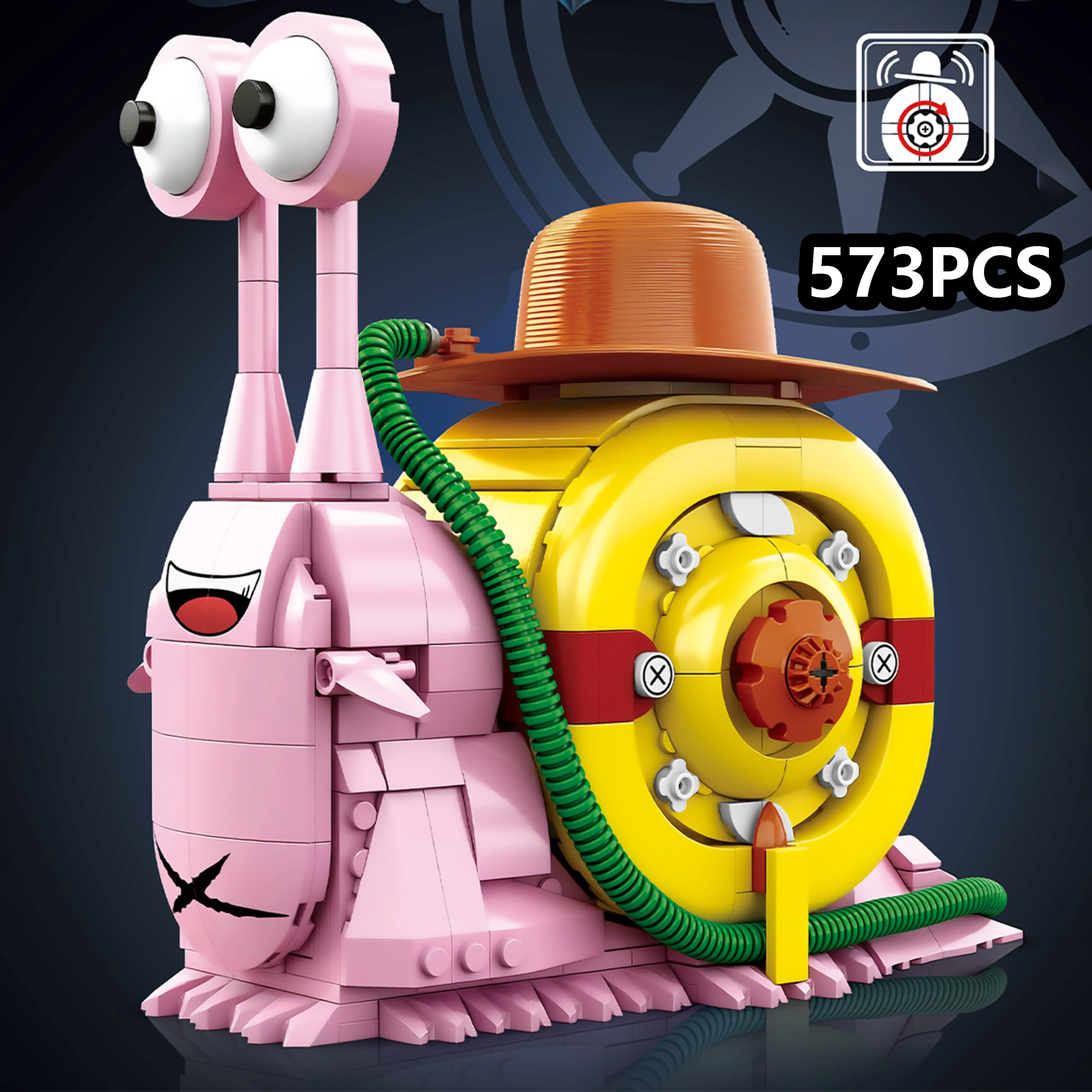 

573PCS Pirate Communication Snail Building Blocks Model Creative Phone Toy Display Set Inspired Sea Voyage Series Gift Xmas Gift