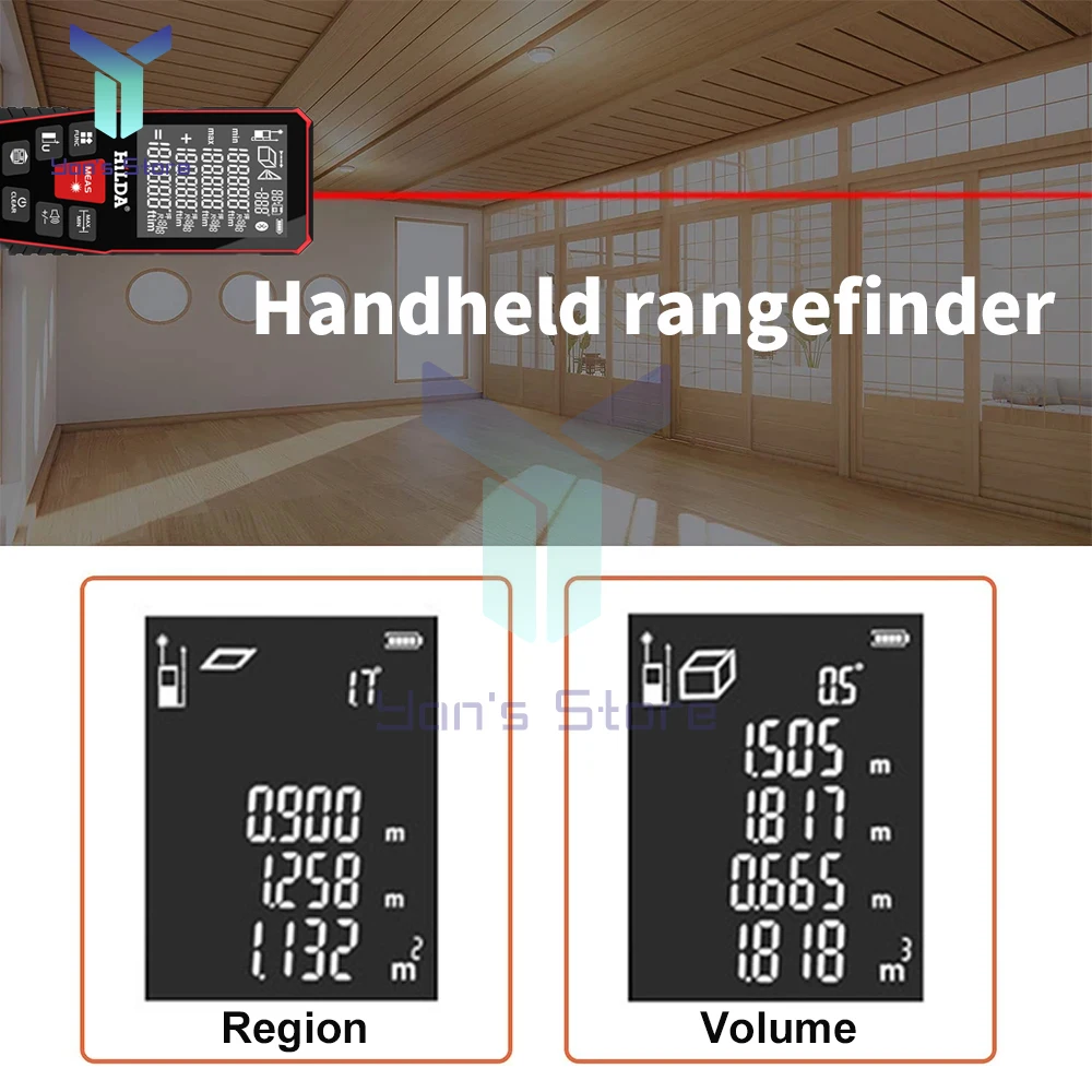 Laser Distance 100M/120M Multifunction Rangefinder Profesional Meter Volumetric Measurement Laser Range Finder Ruler Test Tool