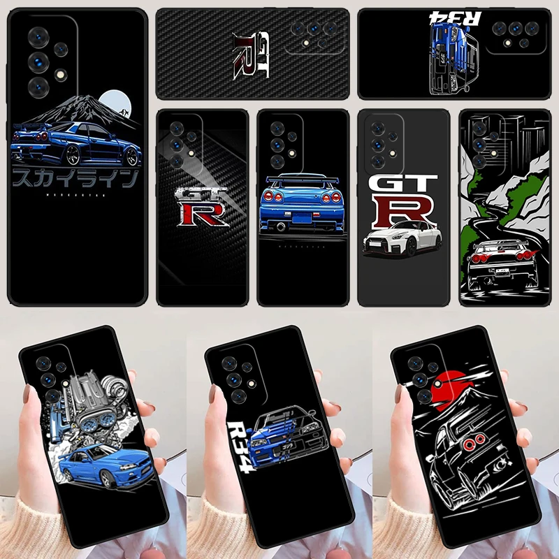 JRM Skyline GTR R34 For Samsung Galaxy A52 A72 A73 A20e A21S A50 A70 A11 A12 A42 A31 A40 A51 A71 A32 A80 A91 Phone Case