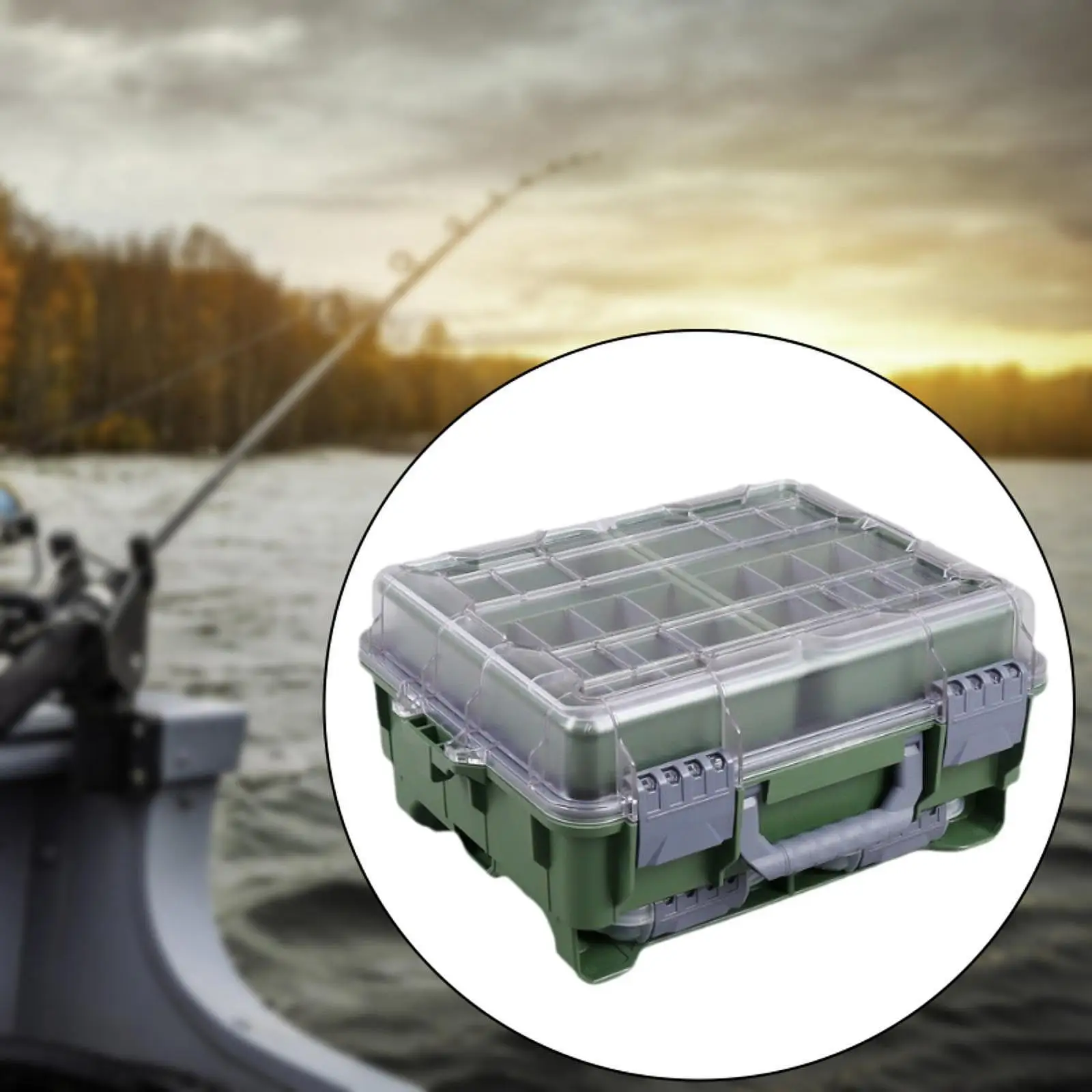 Fishing Gear Storage Box Sturdy Lightweight Multilayer Fishing Accessory for Boat Fishing Camping Outdoor Bank Fishing Anglers
