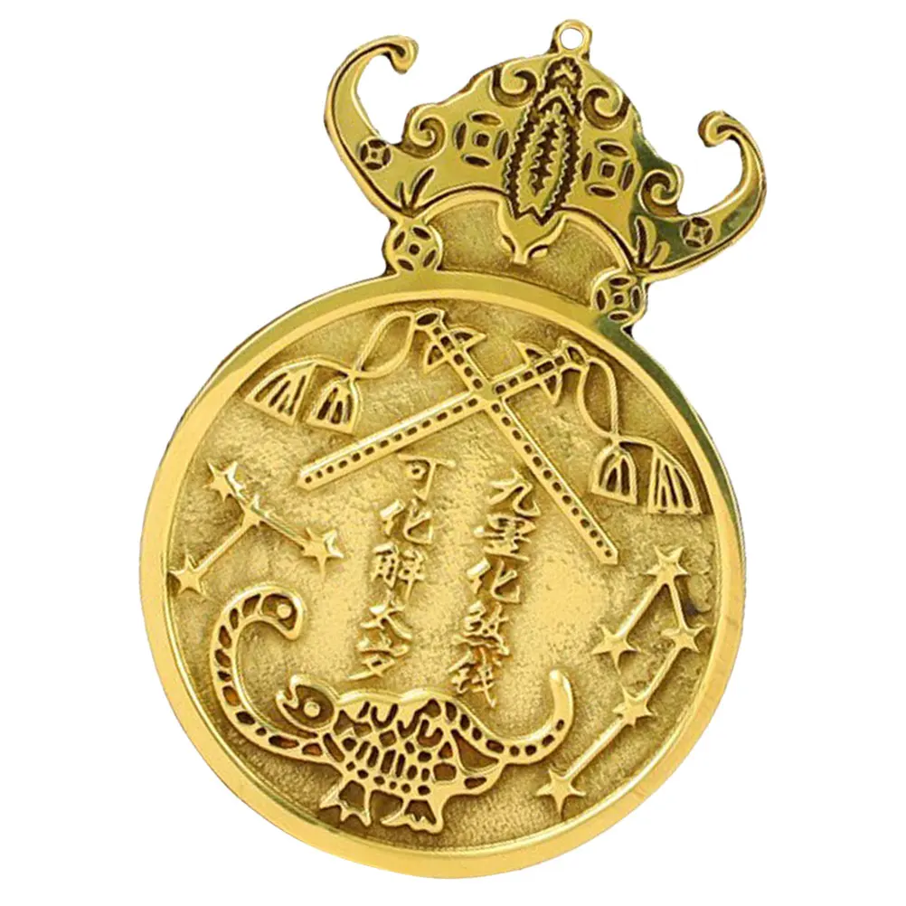 

Copper Luck Mirror Chinese Style Trigrams Home Decor Wall Hanging Ornament For Evil Exorcism Blessing