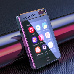 Najnowszy RUIZU C1 metalowy odtwarzacz Bluetooth 5.0 MP3 wbudowany głośnik MP4 odtwarzacz 2.4 calowy w pełni dotykowy ekran radia HIFI Walkman