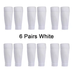 6 Pairs Compression Football Socks Cover Compression Leg Warmers Sweat Absorption Calf Socks Running Cycling Football Protectors