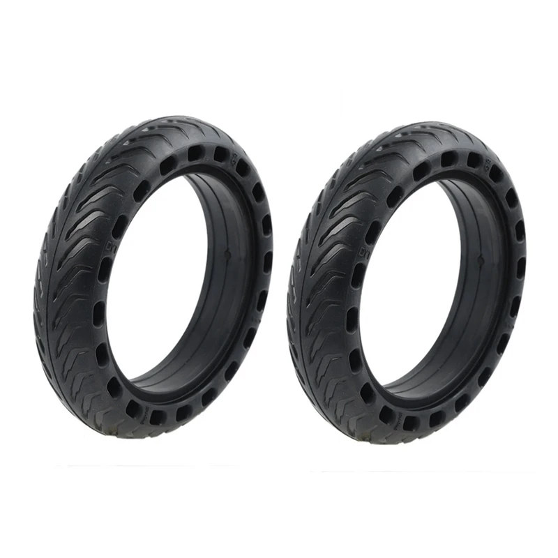 2 Piece Solid Tire Replacement Black For Gotrax GXL V2/ XR/ Xiaomi M365/ M365 Pro Electric Scooter,