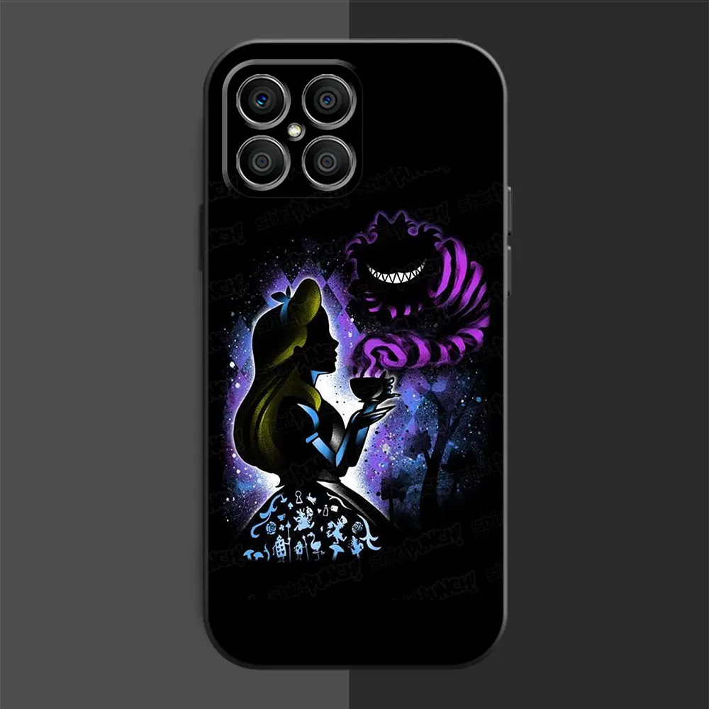 Case For Huawei Honor X8 8X X9a X7 X6a X6 90 Pro 70 P50 P20 Lite P40 P30 X8a P Smart Z Bumper Phone Cover Dark Disney Pricess