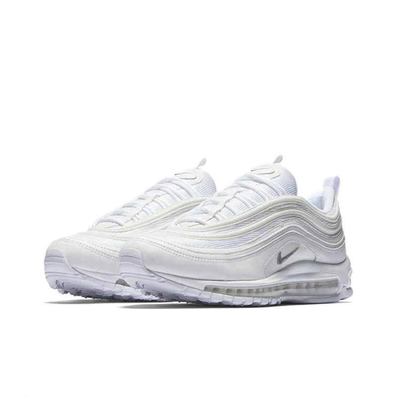 Original Nike Air Max 97 White bullet Men\'s and Women\'s Running Shoes Aseismatic Breathable Sports Unisex Sneakers 921826-101