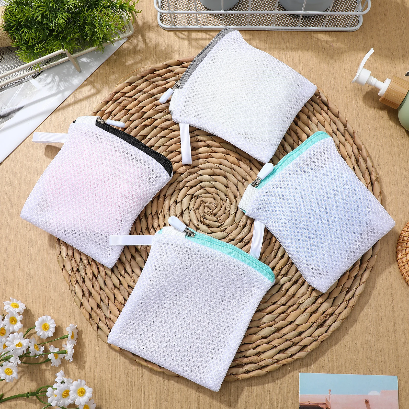 

8 Pcs Laundry Bag Mesh Wash Bags Clothing Lingerie Washing for Polyester Drawstring Underwear Miss Linen Travel