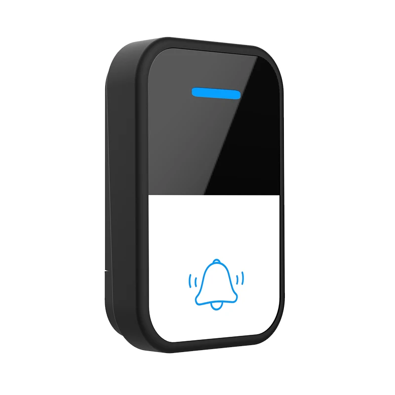 OEM Acrylic self-powered wireless doorbell EU UK US plug battery free 38 songs waterproof Kinetic Door Bell