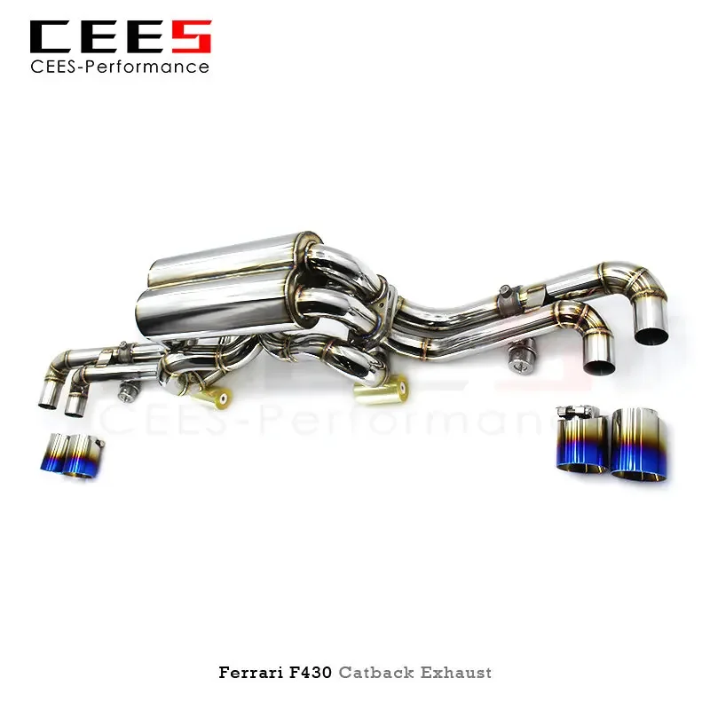 CEES Performance Catback выхлопная система для Ferrari F430 4,3 2005-2009, глушитель выхлопной трубы, гоночный клапан из нержавеющей стали 304