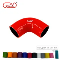 Manguera de tubo de silicona Universal, Conector de 90 grados, Intercooler de coche, acoplador de tubo de admisión Turbo, rojo, varios tamaños