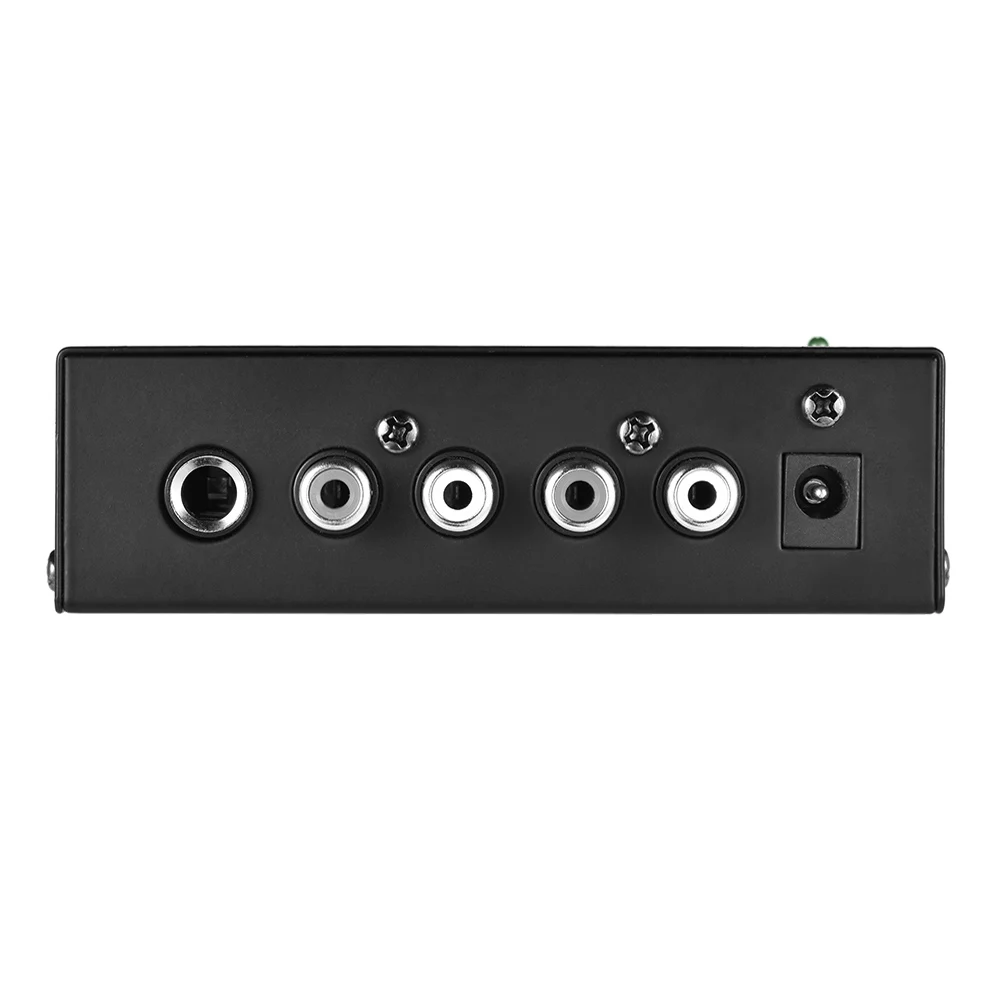 PP400 Phono Preamp Preamplifier  Input Output 1/4 inch TRS Output Interfaces Preamplificador with EU US Plug Ultra-Compact RCA