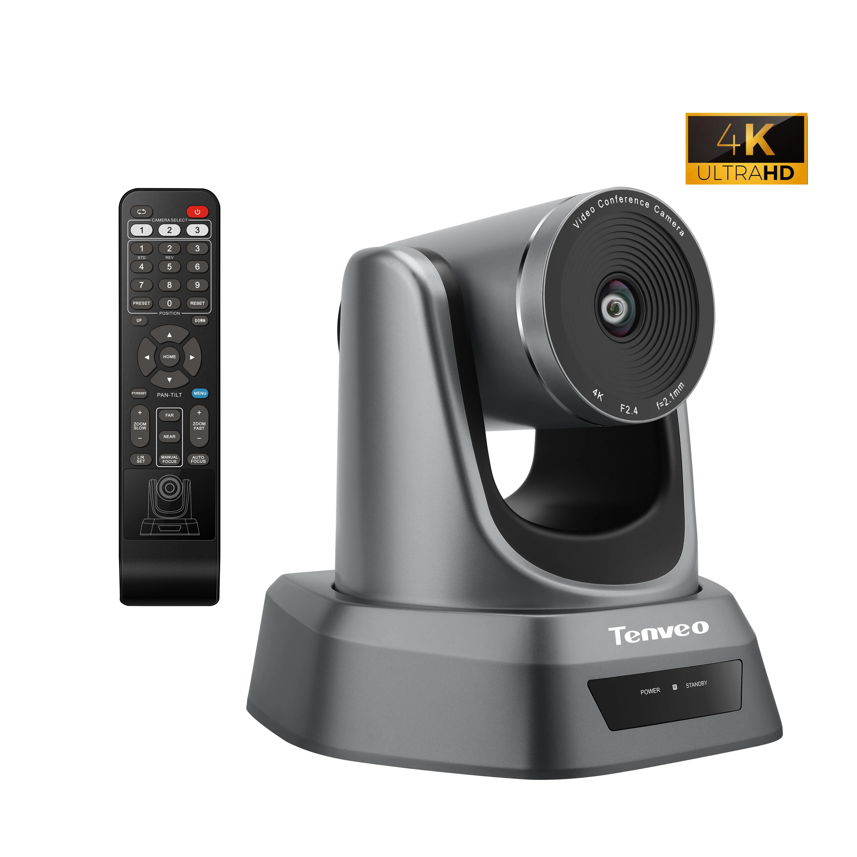 TEVO-NV4K กล้องสตรีมมิ่ง PTZ Ultra 4K 8.29MP สําหรับการถ่ายทอดสดสําหรับระบบการประชุม