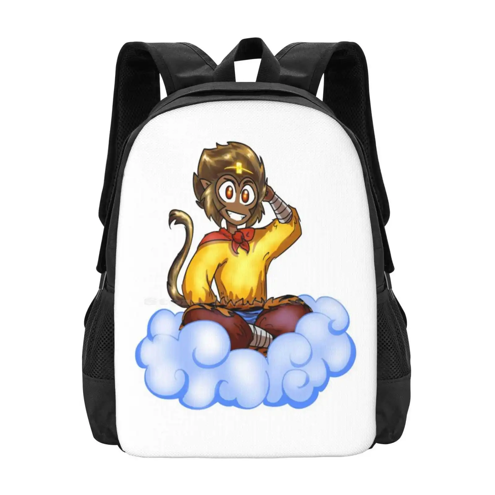 Monkey King Pattern Design Bagpack School Bags Sun Wukong Monkey King Journey To The West Overly Sarcastic Productions