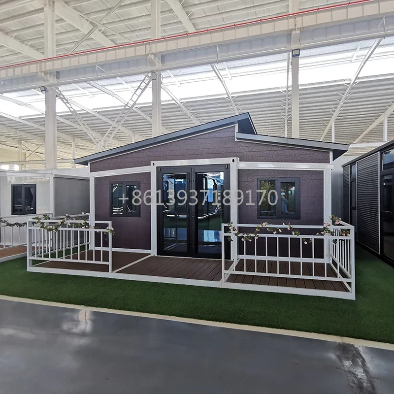 Hurricane Proof Collapsible Prefabricated Homes Steel Frame Modular Villa Expandable Container Residential Container Homes House