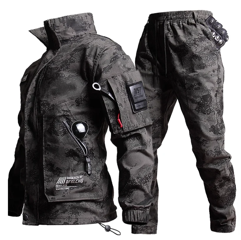 Spring and Autumn Cotton Elastic Camouflage Jacket Anti scald Labor Protective Clothing Work Clothes