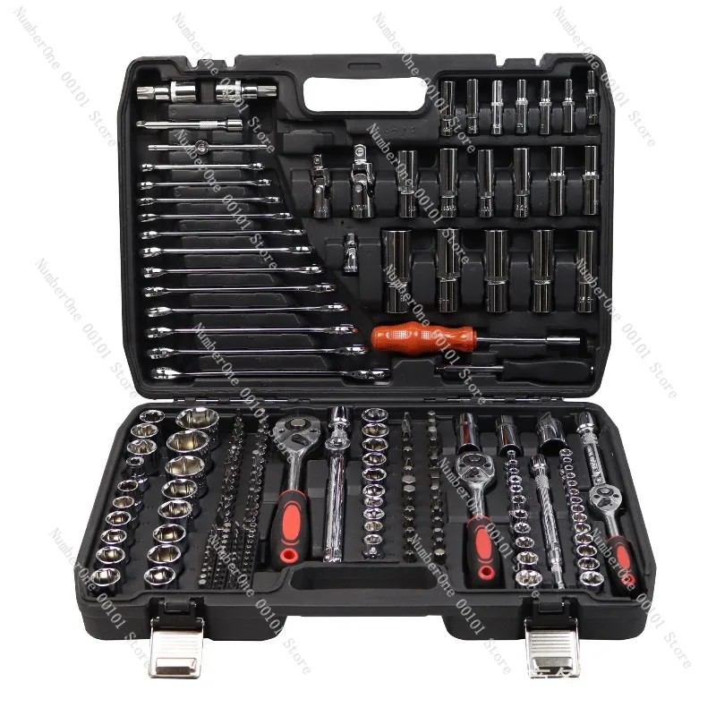 216-Piece Socket Set Tool Auto Repair Ratchet Wrench Combination Set 215-Piece Socket Tool Box