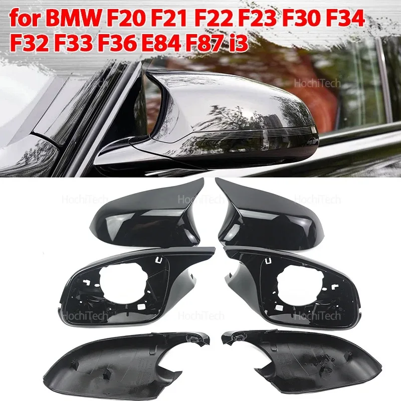 Schwarze Rückspiegelabdeckungen für BMW F34 F32 F33 F36 E84 F87 I3 F20 F21 F22 F23 F30 Neue M-Look Spiegelkappen