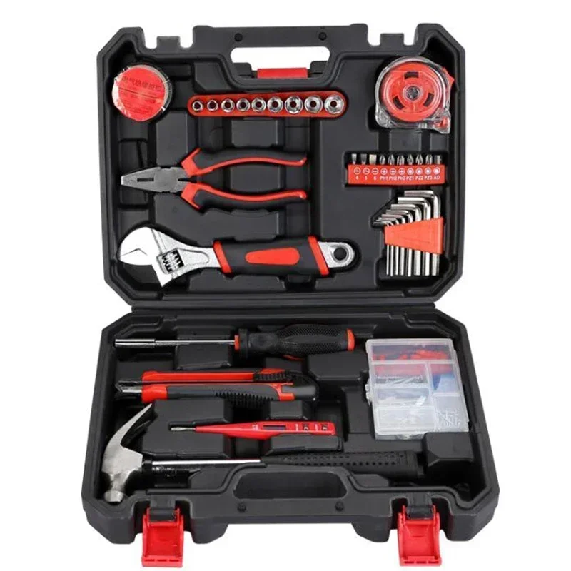 37pcs Electrician Combination Tool Set Kit Household Hand Tool Kit Saw Screwdriver Hammer Tape Measure Wrench Pliers