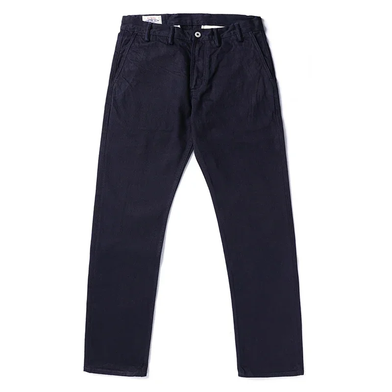 Red Tornado Blue-Black Officer Trousers Slim Straight Fit 14oz Indigo Selvedge Denim Jeans image 3