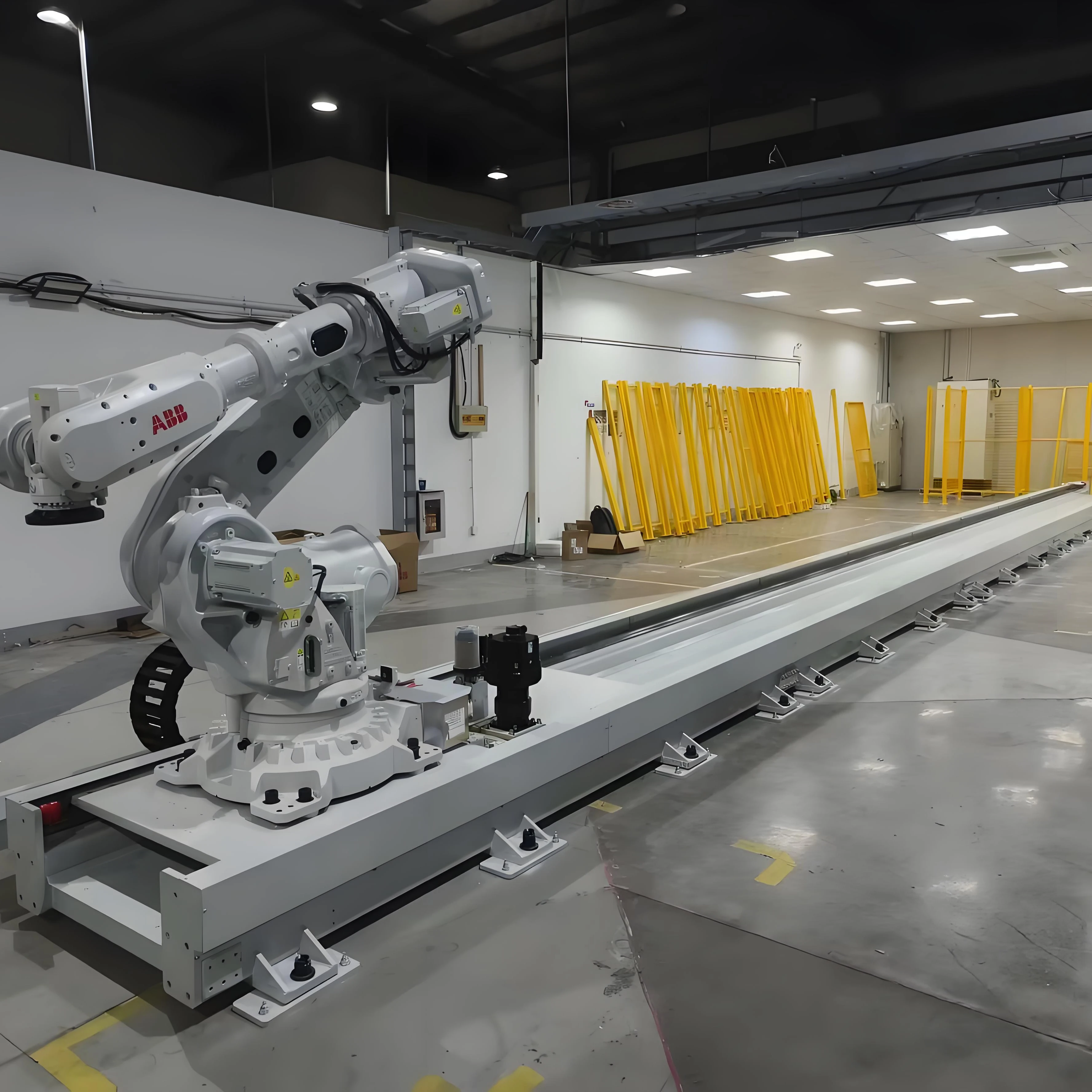 

New Efficient Automated Production Line For Soldering Stations Industrial Robot Walking Track/Rail System