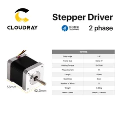 Leadshine 2 phase Nema 17 23 Stepper Motor 0.45-2.3Nm Co2 Machine Motor for CNC Engraving Milling Machine 3D Print Machine