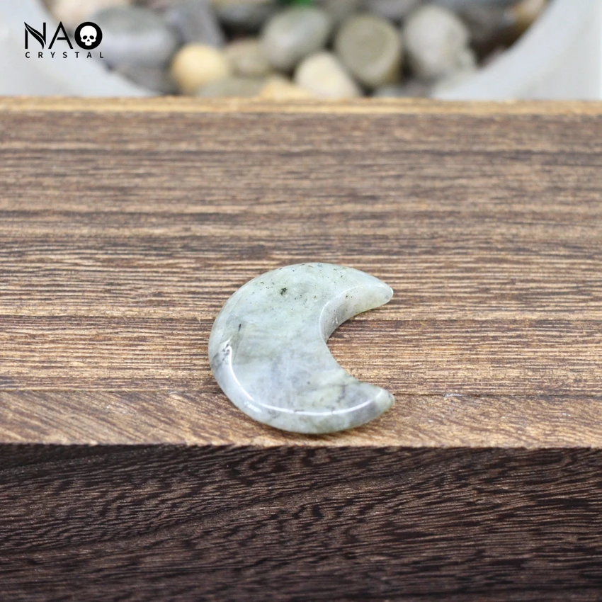 30 مللي متر الأحجار الكريمة الطبيعية الهلال شفاء كريستال القمر مجموعة ديكور جيب حجر الريكي جمشت روز كوارتز الخرز الهدايا المعدنية العينات