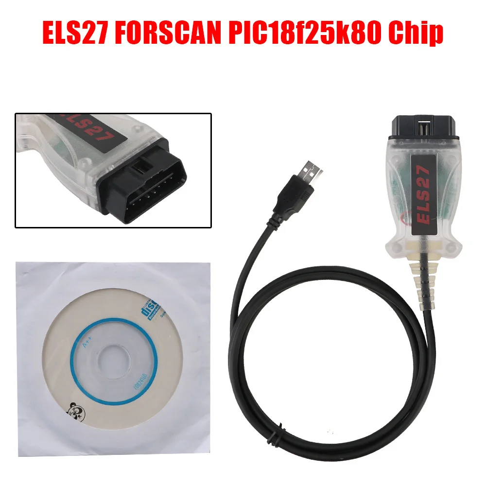 V2.3.7 Multi-Language Works ELM327&J2534 Pss-Thru OBD2 For Mazda ELS27 Forscan Green PCB PIC18f25k80 Chip