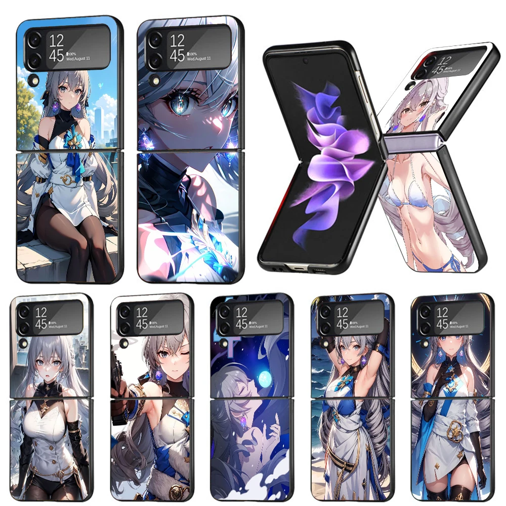 Honkai Star Rail Bronya Rand Phone Case For Samsung Galaxy Z Flip6 5G Flip5 Flip4 Flip3 ZFlip 6 3 4 5 Hard PC shockproof Back Co