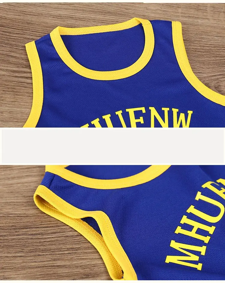 Kinder Sets Sommer Kinder Ärmelloses T-shirt Shorts Set Schnell trocknend Outdoor Tank Top Shorts Sets Jungen Sport Basketball Tr – Detail 6