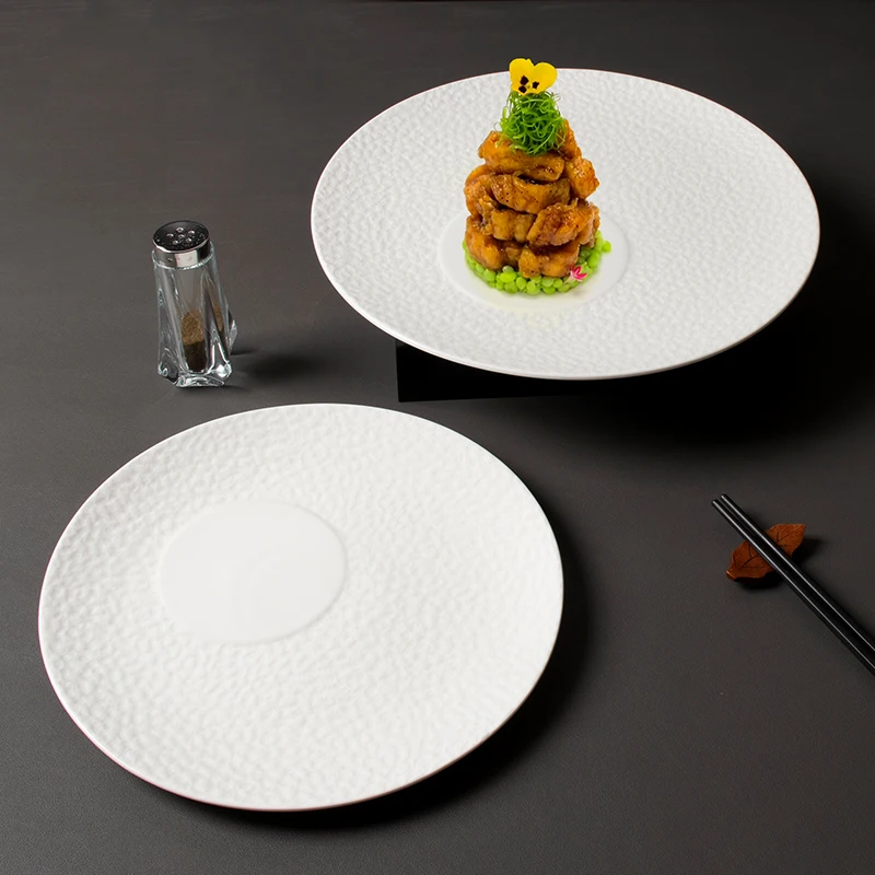 Flat Plate Chinese Restaurant Private Cuisine Club Italian Cold Dishes Show Ceramic Hotel Furniture