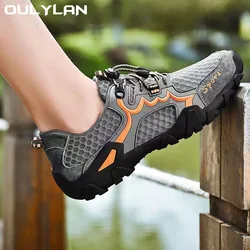 Oulylan Outdoor Men Sneakers Climbing Shoes Men Sport Shoes Quick-dry Water Shoes Summer Breathable Men Hiking ShoesMesh