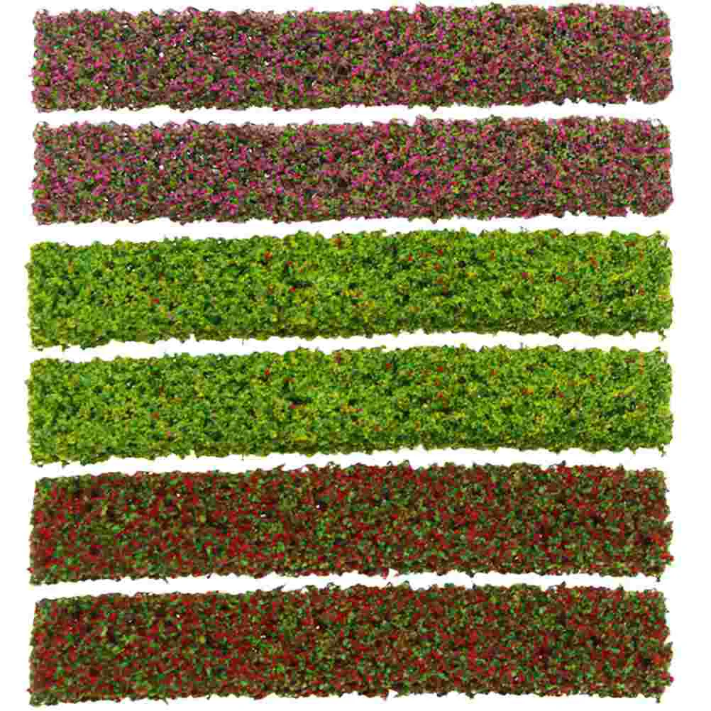 6 Pcs Simulated Mini Flower Plant Micro Plants Lawn Decor Landscape Cluster Plastic Simulation Clusters Models