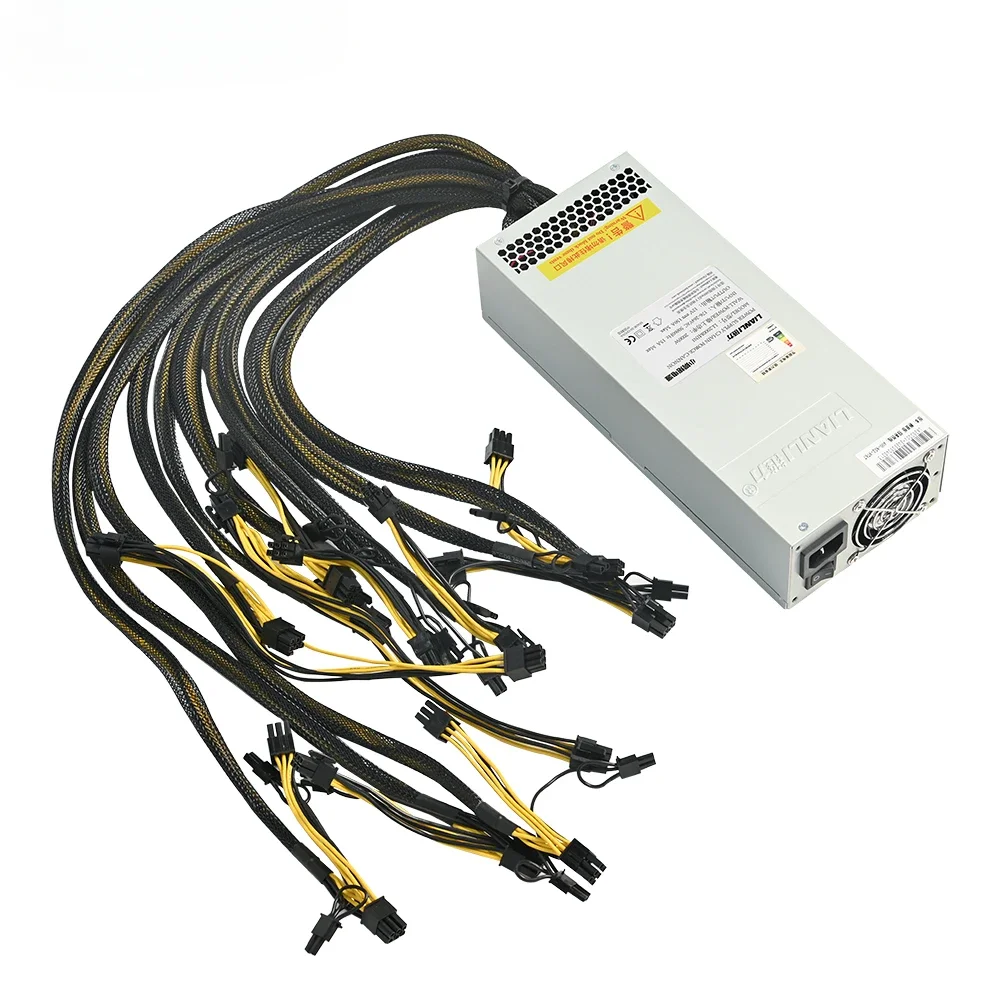 

Lianli GPU case power supply 2500w with 6+2pin*16 for 8 graphics cards server case psu