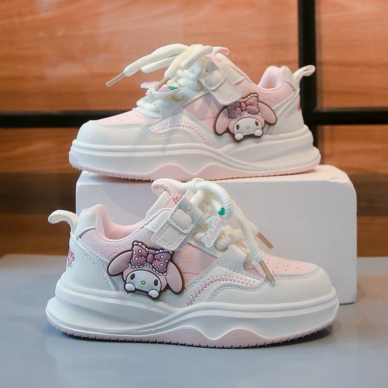 

Детская обувь Kuromi Sanrio, осенне-зимняя детская обувь для скейтбординга, повседневная удобная дышащая спортивная модная детская обувь с героями мультфильмов для девочек