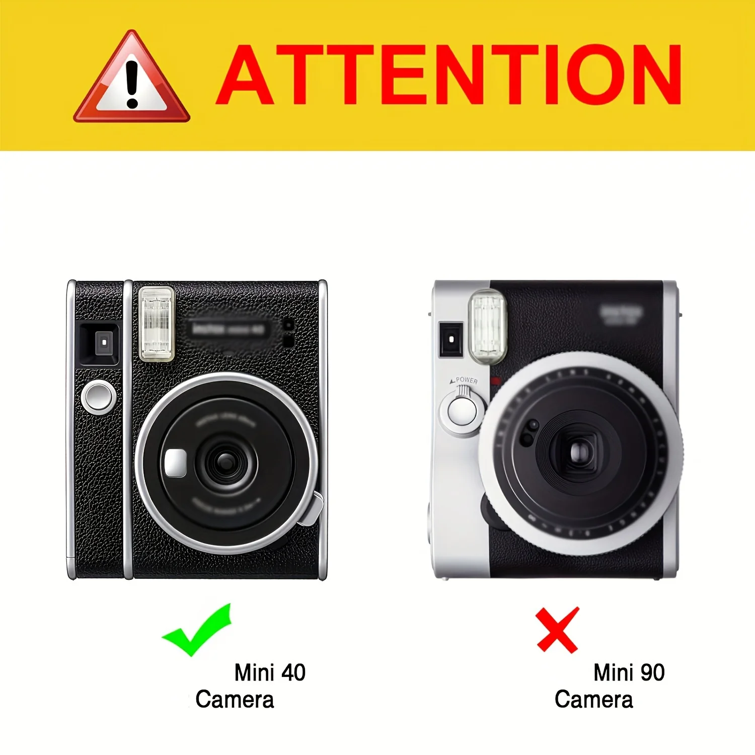 1pc for Fujifilm Instax Mini 40 Instant Film Camera - Crystal Hard PVC Protective Case with Removable Shoulder Strap, Clear